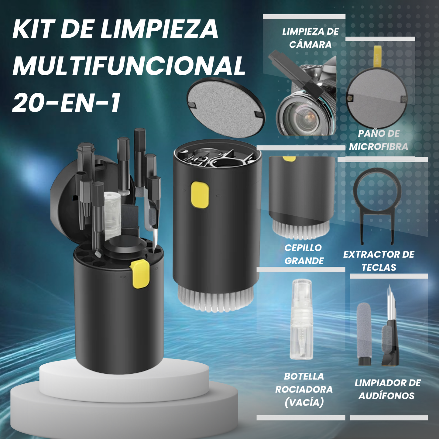 CleanMagicKit™ – El kit 20 en 1 que limpia tus gadgets como por arte de magia